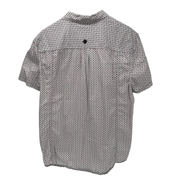 prAna Shirt Mens Large Short Sleeve Button Up Organic Cotton Southwestern Print - Picture 4 of 7